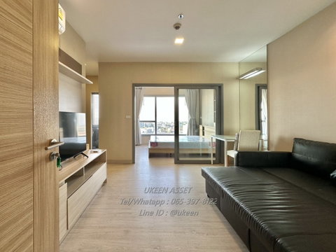 UK01-152 ให้เช่า Casalunar Mesto Condo : คอนโดติดเซ็นทรัลชลบุรี 13,000 บาท/เดือน 1 ห้องนอน | ชั้น 11 | 33.32 ตร.ม. ห้องวิวทะเลสวยเฟอร์นิเจอร์ครบ