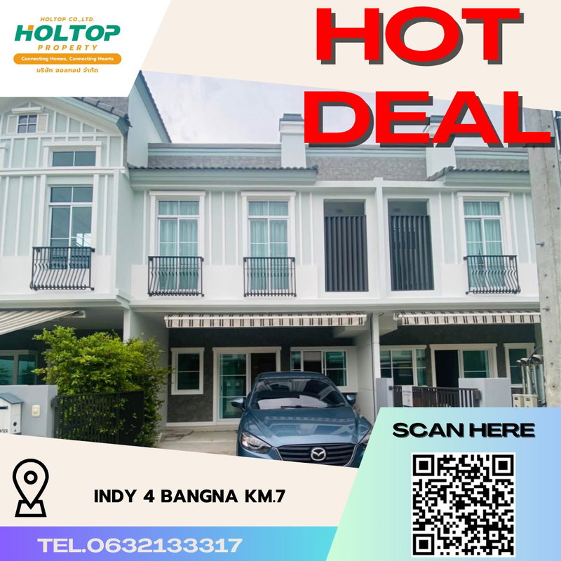 ทาวน์โฮมให้เช่า : #R4768 ให้เช่าบ้าน Indy 4 Bangna KM.7