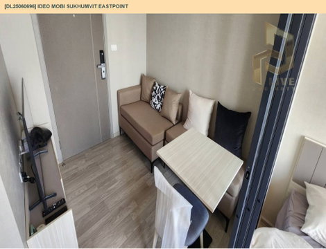 DL25060696 ให้เช่าคอนโด ไอดีโอ โมบิ สุขุมวิท อีสต์พอยท์ (IDEO Mobi Sukhumvit Eastpoint) ใกล้ BTS บางนา พร้อมเข้าอยู่ โทรด่วน 0653619502 LineID @952jdxxk