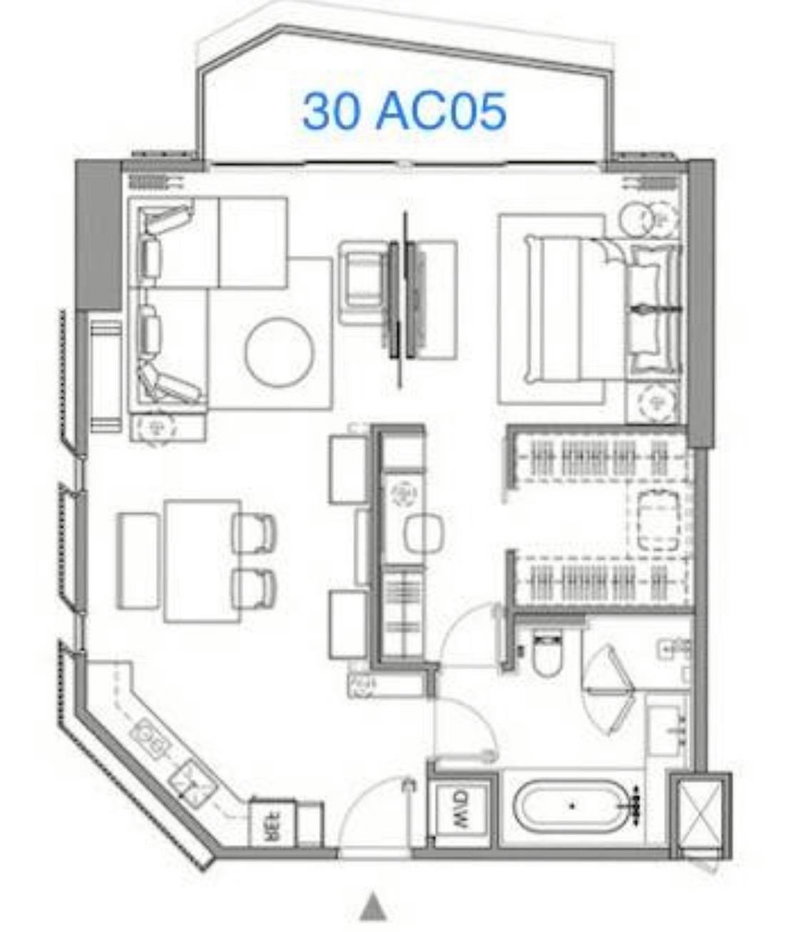 รูป ♦ Unfurnished ♦ ชั้น 30+ 78.56 ตร.ม. | 1 ห้องนอน วิวแม่น้ำเจ้าพระยา | ใกล้ ไอคอนสยาม 1 นาที, BTS กรุงธนบุรี 2 นาที - รูปที่ 12/15