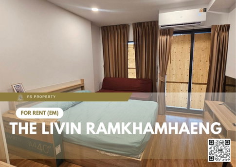 ให้เช่า 📍 The Livin Ramkhamhaeng 📍 เฟอร์นิเจอร์ และ เครื่องใช้ไฟฟ้าครบ ใกล้ MRT ลำสาลี
