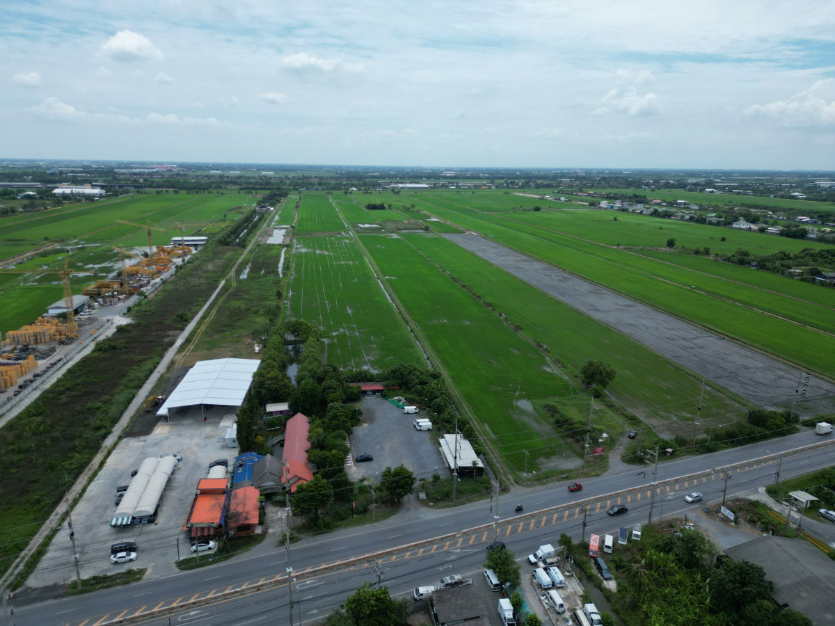 รูป ขายที่ดิน 42-0-68.0 ไร่ ติดถนนลำลูกกา (คลอง 9) จังหวัดปทุมธานี - รูปที่ 2/5