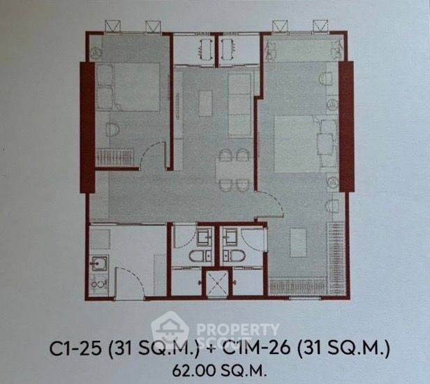 รูป คอนโด 2 ห้องนอน ชั้น 28 Aspire Sukhumvit-Rama 4 ใกล้ BTS พระโขนง (ID 2046355) - รูปที่ 5/5