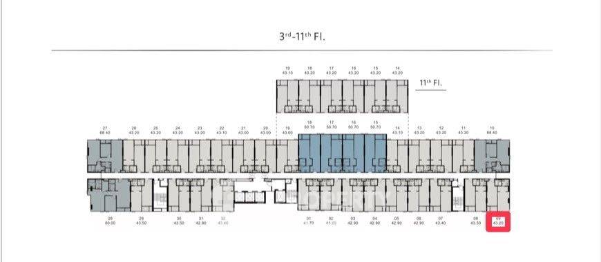 รูป คอนโด 1 ห้องนอน ขนาด 43 ตร.ม. ขาย Origin Thonglor World ใกล้ BTS ทองหล่อ (ID 1431329) - รูปที่ 12/12