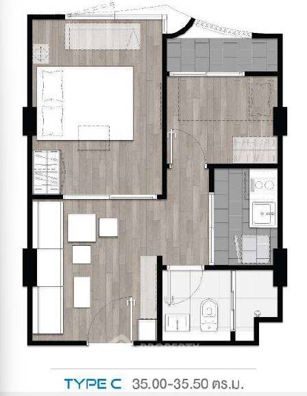 รูป คอนโด 1 ห้องนอน ขาย Blue Sukhumvit 89 ใกล้ BTS อ่อนนุช (ID 1346608) - รูปที่ 7/7