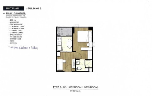 ขายคอนโด 1 ห้องนอน The Nest Sukhumvit 64 ใกล้ BTS อุดมสุข (ID 2035836)