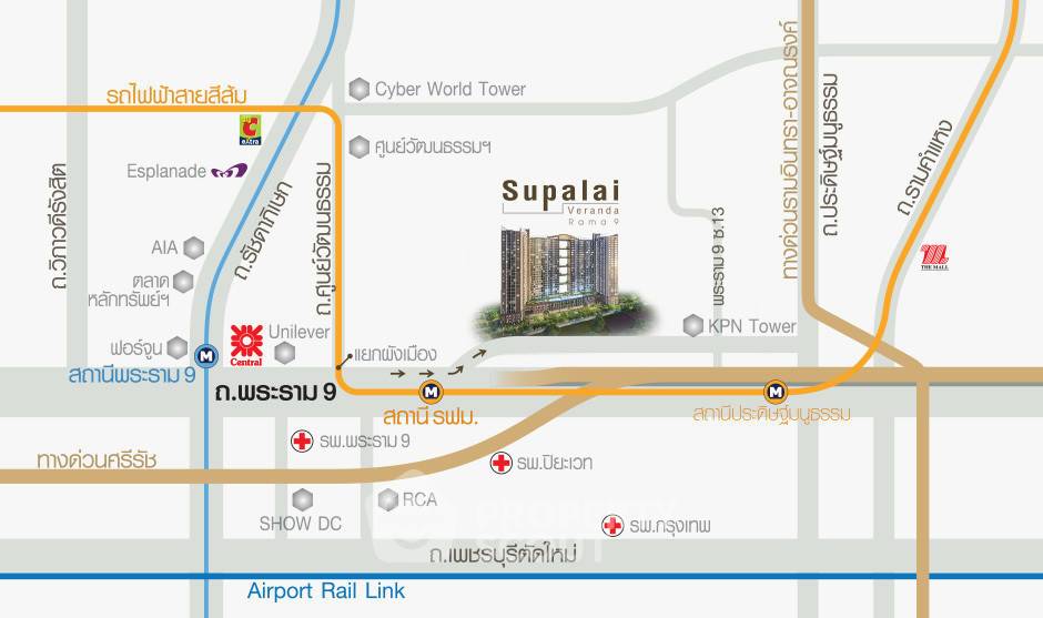 picture 2-BR Condo At Supalai Veranda Rama 9 In Bang Kapi For Sale (ID 373316) - 6/13
