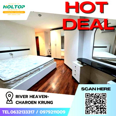 คอนโดให้เช่า : #Z1364 ให้เช่าคอนโด River Heaven- Charoen Krung