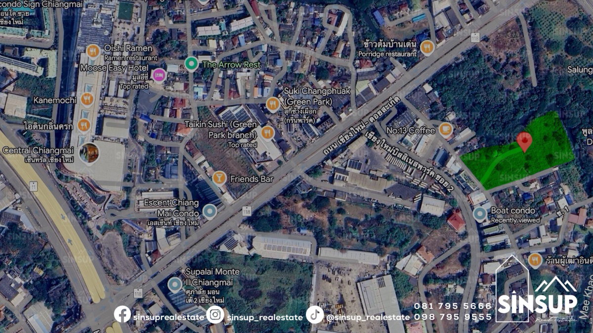 รูป 🏞️ ที่ดินกลางเมืองเชียงใหม่ ติดลำแม่น้ำคาว 2 ด้าน วิวธรรมชาติ 360°‼️หาไม่ได้แล้ว! แปลงใหญ่กลางเมืองเชียงใหม่ - รูปที่ 2/11