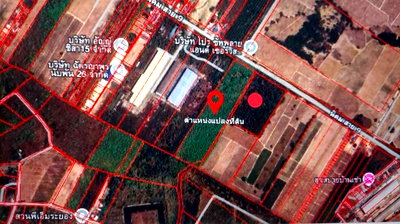 Land for sale Nikhom Pattana Rayong : Land for sale in Rayong, Nikhom 9 Road, Map Kha , Nikhom Phatthana , Rayong, opposite Prote suppliers, Total  31-2-52.3 rai. Price 75.914 MB.