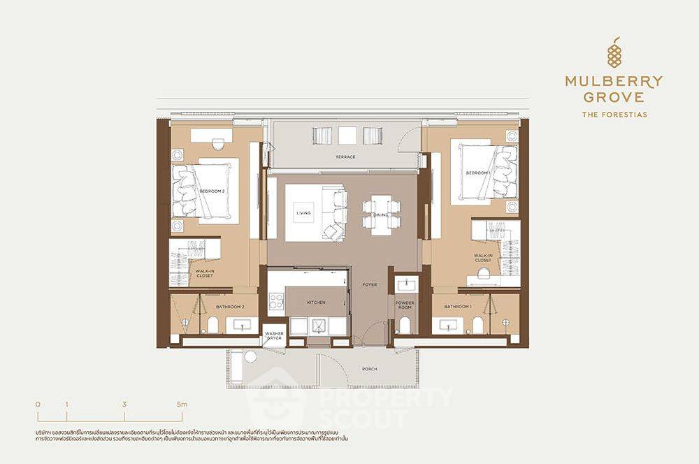 รูป คอนโด 2 ห้องนอน ขาย ที่ Mulberry Grove The Forestias ใกล้บางแก้ว (ID 1286689) - รูปที่ 2/8