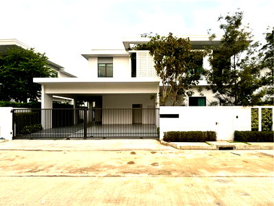 เช่าบ้านเดี่ยว มาร์เก็ต วิลเลจ สุวรรณภูมิ : P0164 ให้เช่าบ้านเดี่ยวหลังใหญ่ ตกแต่งครบ สวยเหมือนบ้านตัวอย่าง โครงการมัณฑนา บางนา กม.15