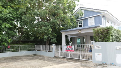ขายถูก บ้านเดี่ยวหลังริม ต้นโครงการ 3 ห้องนอน หมู่บ้านชัยพฤกษ์ ศรีนครินทร์ (Gant-287)