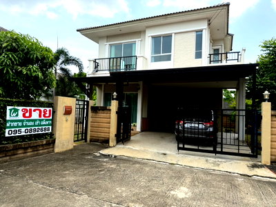 บ้านเดี่ยว ถนนรังสิต-นครนายก : ขายบ้านเดี่ยว ม.ภัสสร เพรสทีจ รังสิต - คลอง 2 หลังมุม 61 ตรว โทร 095-089-2688 