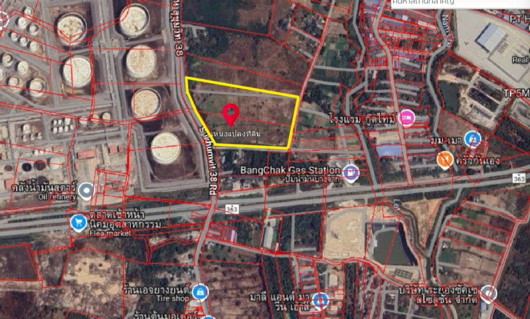 picture Land for sale in Map Ta Phut, on Sukhumvit Road 38, Rayong Province, 35 rai, 3 ngan, 72.6 sq m. - 2/6
