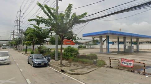 Land for sale 3 rai Filled, purple area, width 86 m. Suk Sawat Road Bang Chak Subdistrict, Phra Pradaeng District, Samut Prakan