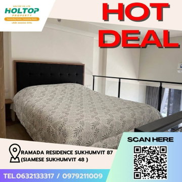 #Z1536 ให้เช่าคอนโด RAMADA RESIDENCE SUKHUMVIT 87 (Siamese Sukhumvit 48 )