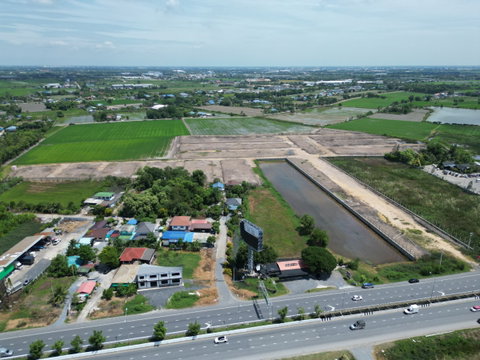 ขายที่ดิน 40-0-27.5 ไร่ ติดถนนราชพฤกษ์ อำเภอเมือง จังหวัดปทุมธานี