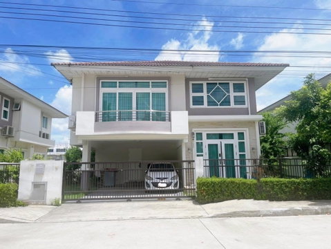 P0118 ขายบ้านเดี่ยว 2 ชั้น หมู่บ้านศุภาลัย บางนา – วงแหวน | หลังใหญ่ ทำเลเงียบ ส่วนตัว ตรงข้ามสนามหญ้า