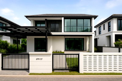 Houses for sale ม.เวสเทิร์น  : For sale: Habitia Orbeta house, Hathairat, near Acharn Narong Expressway, Ram Intra. For sale below, appraised...