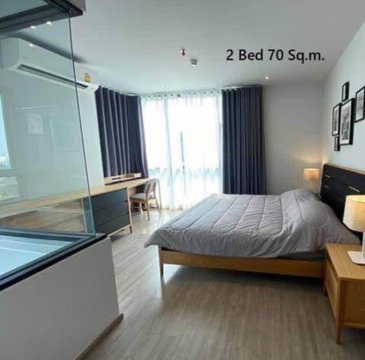 P1109 Condo for rent Rhythm Ekkamai, 2 bedrooms, 2 bathrooms, size 70sqm., room is very beautiful, fully furnished, ready to move in immediately!