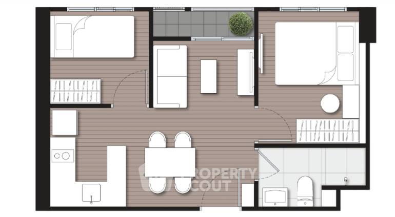 รูป คอนโด 2 ห้องนอน 35 ตร.ม. ชั้น 20 ที่ Nue Noble Srinakarin – Lasalle (ID 1380790) - รูปที่ 10/10