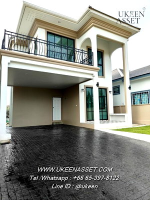 Houses for sale Chonburi : UK01-324 Single house for sale on 50 sq m of land, near Nong Kho Reservoir, Sriracha, price only 4.19 million baht.