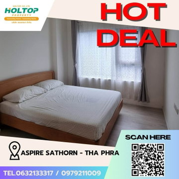 #Z1673 Condo for rent: Aspire Sathorn - Tha Phra