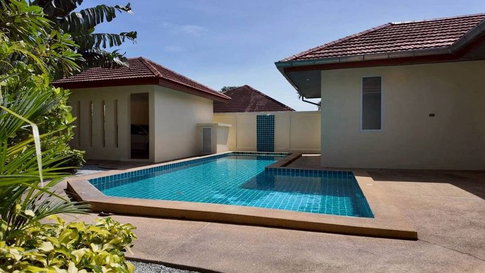 New style pool villa for rent, Whispering Palm project, Bang Lamung, Chonburi