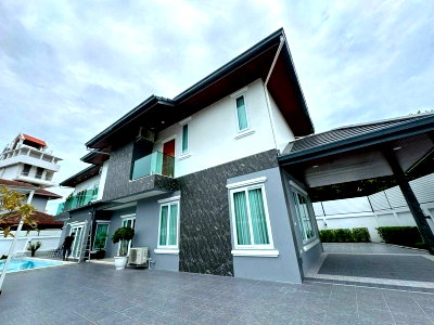 เช่าบ้านเดี่ยว ชลบุรี : ให้เช่าบ้านเดี่ยวพัทยา ตกแต่งสไตล์โมเดิร์น ทำเลดี ใกล้อ่างเก็บน้ำมาบประชัน 