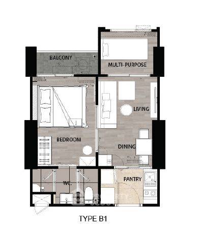 รูป คอนโด 1 ห้องนอน ขาย Niche MONO Mega Space Bangna ชั้นสูง (ID 1366203) - รูปที่ 6/6