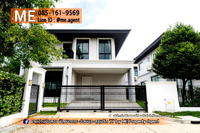 เช่าบ้านเดี่ยว นิคมอัญธานี (เจมโมโปลิส) : ให้เช่า บ้านเดี่ยว หมู่บ้านเศรษฐสิริ พัฒนาการ 87 หลังมุม บ้านใหม่ พร้อมสวนส่วนตัว  โทร  085-1619569 (RBK12-62)