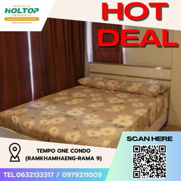 #Z1847💥080868🔥ให้เช่าคอนโด Tempo One Condo (Ramkhamhaeng-Rama 9)