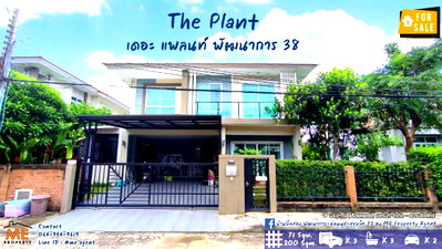 Houses for sale สถาบันเทคโนโลยีไทย-ญี่ปุ่น : Sale house The Plant Pattanakarn 38 - Onnut 39 15 mins to Thonglor Tel 064-954-9619 (BF16-71)