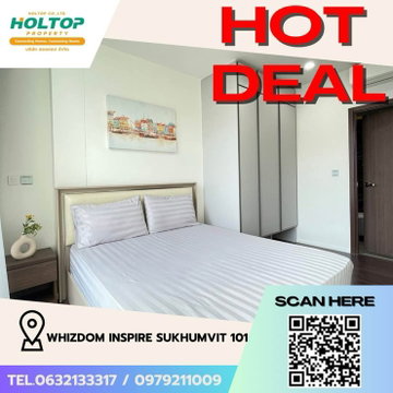 #Z1865💥080868🔥ให้เช่าคอนโด Whizdom Inspire Sukhumvit 101