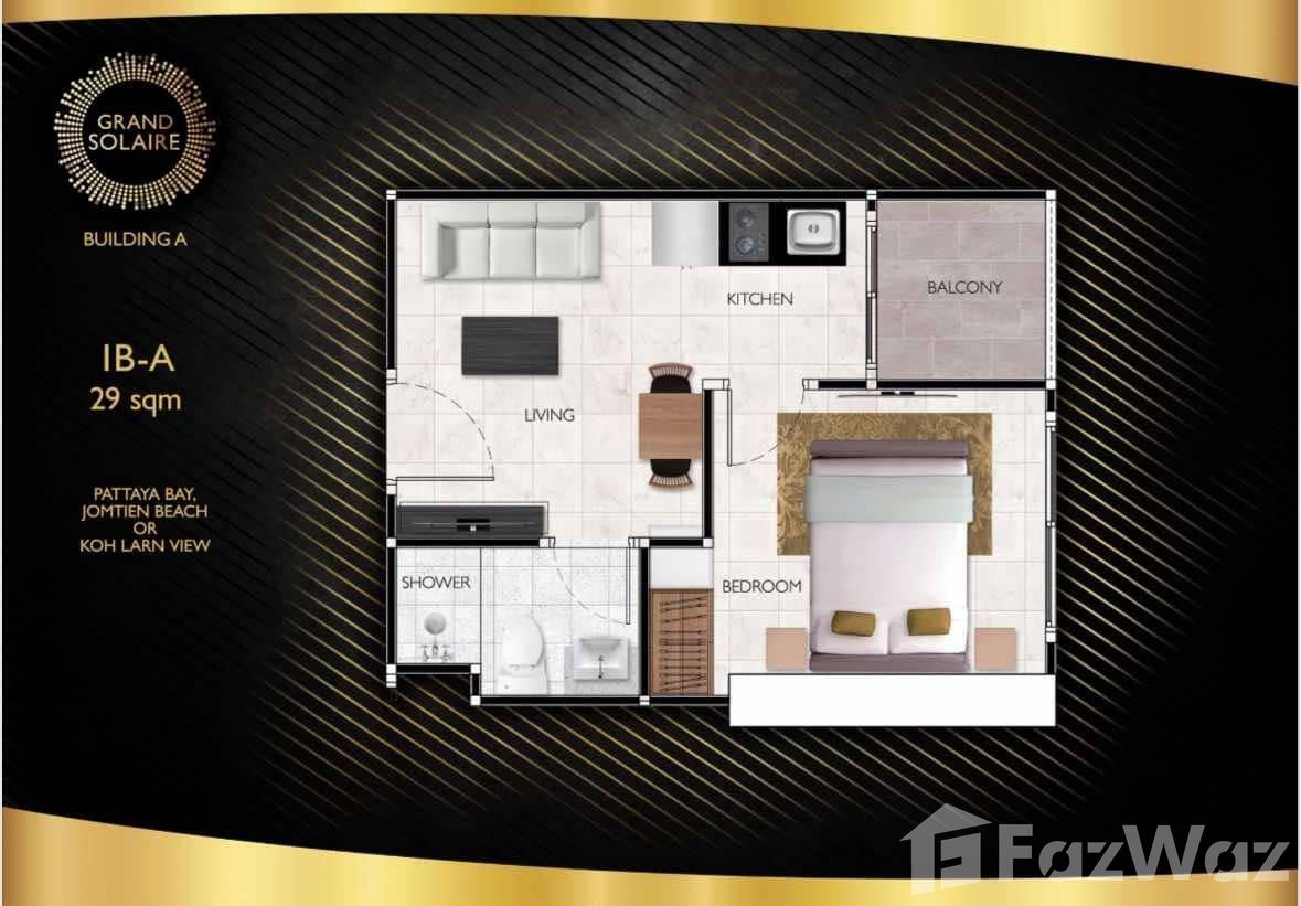 รูป ขาย คอนโด 1 ห้องนอน ในโครงการ แกรนด์ โซแลร์ พัทยา 2008029 - รูปที่ 3/5