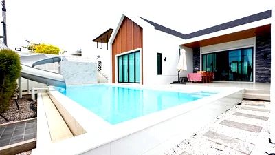 เช่าบ้านเดี่ยว ม.ศิลปากรวิทยาเขตสารสนเทศเพชรบุรี : วิลล่าให้เช่า 3 ห้องนอน ในโครงการ โคซี่ มอนเต้ พูลวิลล่า หัวหิน 5364540