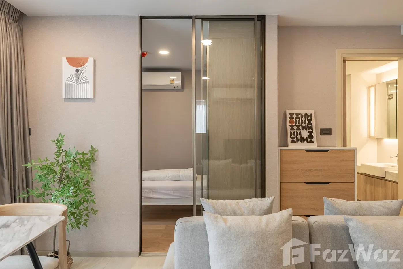 รูป คอนโดให้เช่า 2 ห้องนอน ในโครงการ วาลเด้น อโศก 5620249 - รูปที่ 6/8