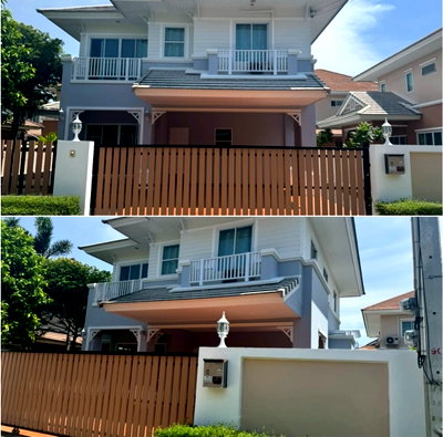 เช่าบ้านเดี่ยว ชลบุรี : UK06-047 🏡 บ้านเดี่ยว 2 ชั้น แกรนด์มณีรินทร์ สามมุข บางแสน  💰 ราคาเช่าเพียง 35,000 บาท/เดือน