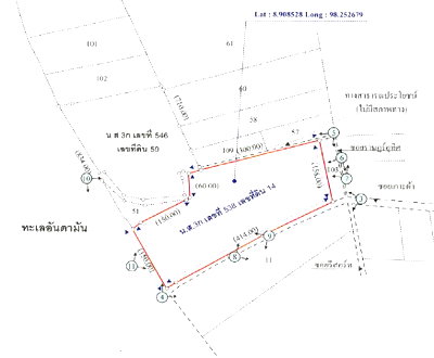 ที่ดิน ตะกั่วป่า พังงา : ที่ดินเปล่า 18827 ตร.วา อำเภอตะกั่วป่า จังหวัดพังงา 133.7M