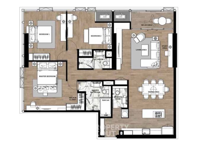 รูป คอนโด 3 ห้องนอน ชั้น 29 จำหน่าย Wyndham Residence ใกล้ MRT ควีนสิริกิต 100 เมตร (ID 1543763) - รูปที่ 6/6
