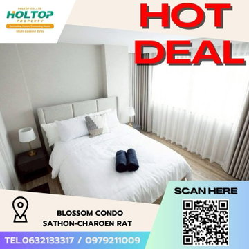#Z1938💥160868🔥ให้เช่าคอนโด Blossom Condo Sathon-Charoen Rat