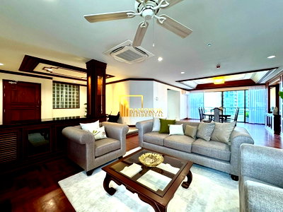 Apartment building for rent Srinakharinwirot University Prasanmit Campus : Impressive 3 Bedroom Apartment For Rent in Phrom Phong Area - BR0400AP