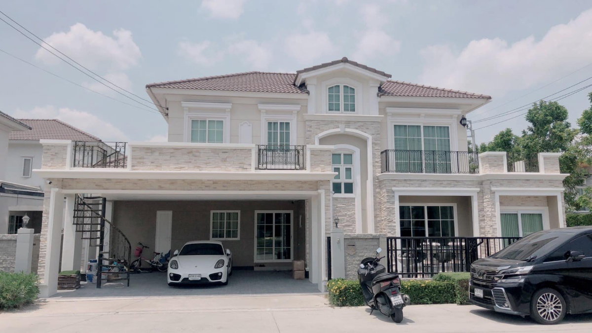 รูป ขายบ้านเดี่ยว แปลงมุม ด้านหน้าเทควิวสวน ตกแต่งบิ้วอินสวย เฟอร์นิเจอร์ เครื่องใช้ไฟฟ้ามีครบ - รูปที่ 1/15