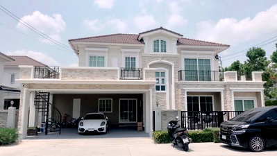 Houses for rent Nawamin 42 : House for rent Grandio Ladprao - Kaset Nawamin, ready to move in. If interested, contact Line @goodmanpro or call 0999029192.