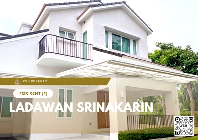บ้านเดี่ยวให้เช่า : บ้านเดี่ยวให้เช่า 🔥 Ladawan Srinakarin 🔥 เดินทางสะดวกใกล้ Mega บางนา 4 ห้องนอน 4 ห้องน้ำ เฟอร์นิเจอร์ และ เครื่องใช้ไฟฟ้าครบ 