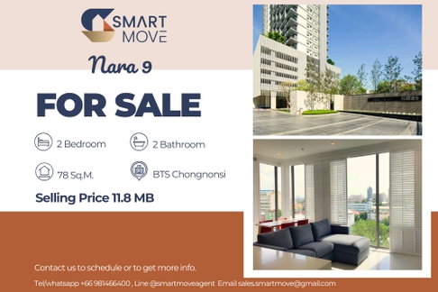 🔥 Sale with tenant !!🔥 Code C20221200838..........Nara 9, 2 bedroom, 2 bathroom, corner room, Rare item, furnished, Special Deal!!📣📣