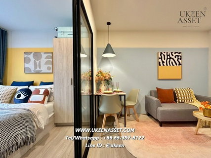 รูปภาพ UK01-391 คอนโดให้เช่า DCondo Sense โครงการใหม่ล่าสุดใจกลาง บางแสน : 25 ตร.ม. 1 ห้องนอน 10,000 บาท/เดือน