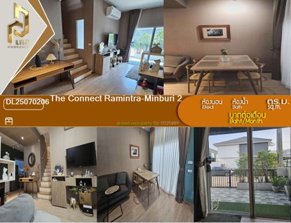 รูปภาพ DL25070206 ให้เช่า บ้านทาวน์โฮม เดอะ คอนเนค รามอินทรา-มีนบุรี 2 (The Connect Ramintra-Minburi 2) พร้อมเข้าอยู่ โทรด่วน 0638692663 LineID@655ebbvc