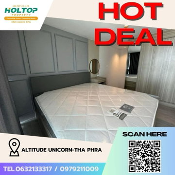 #Z2168💥300868🔥ให้เช่าคอนโด Altitude Unicorn-Tha Phra
